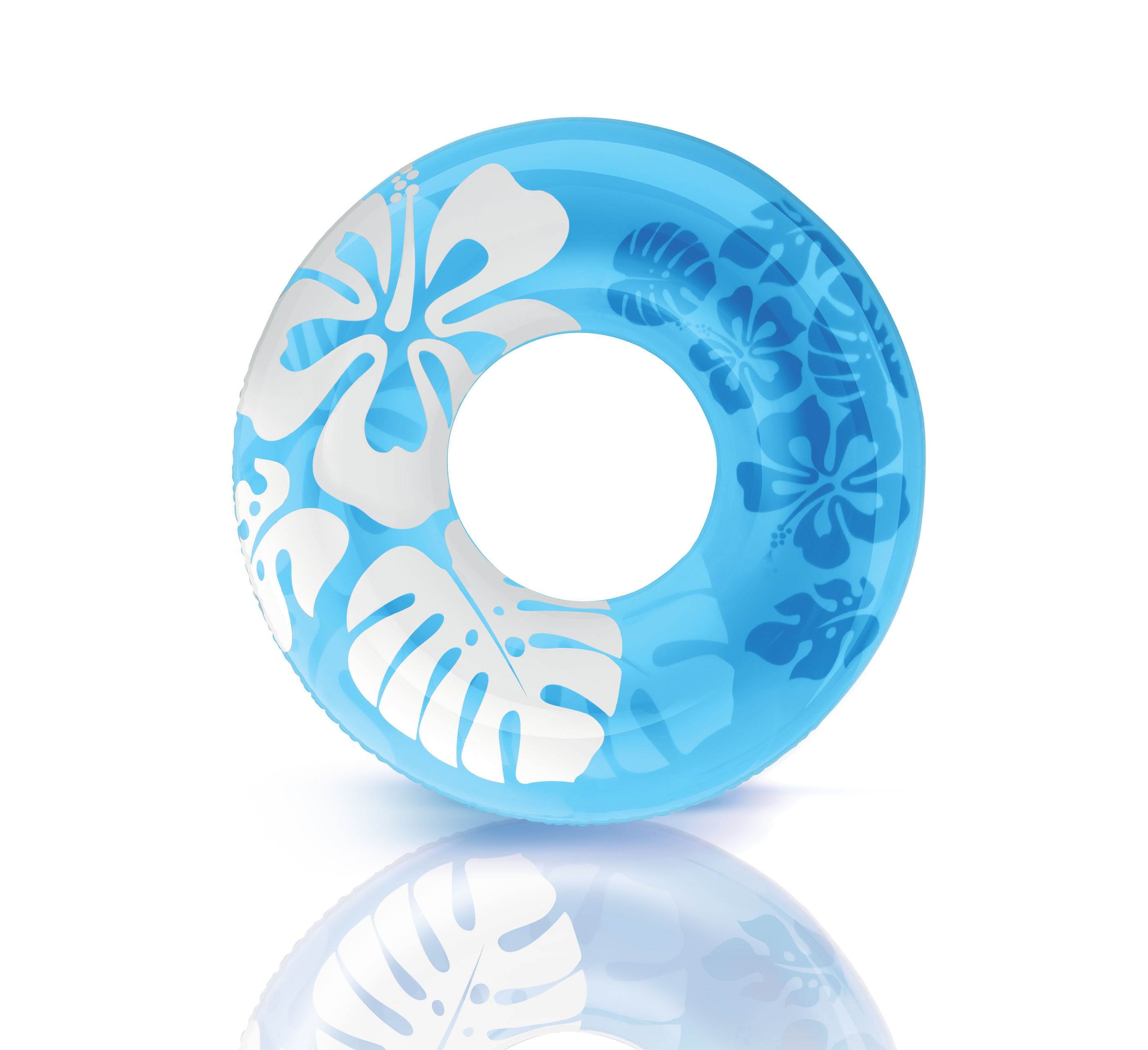 Intex Colorful Transparent Inflatable Swimming Pool Tube Raft (3 Pack) | 59251EP - VMInnovations