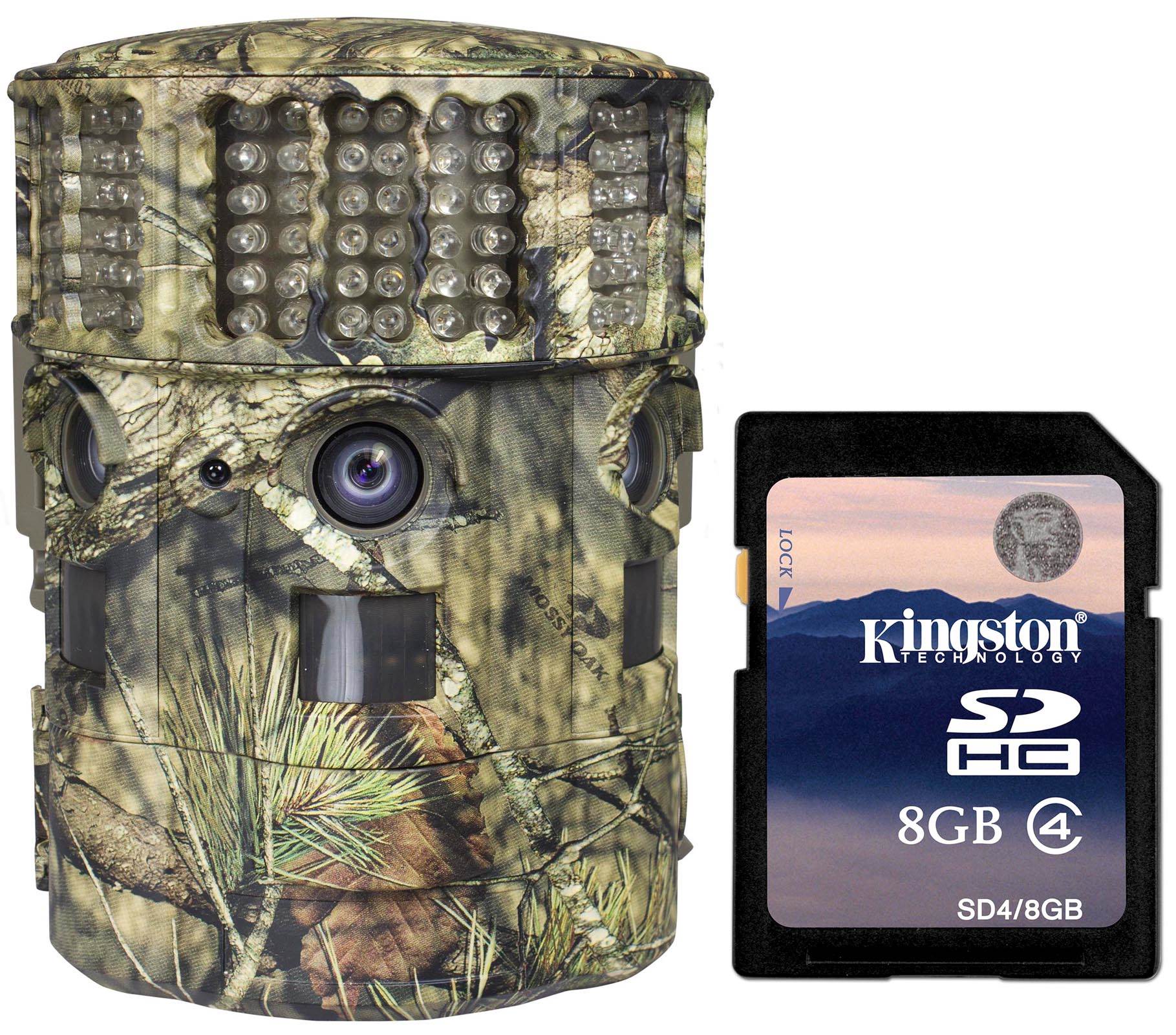 Moultrie No Glow 14MP Panoramic 180i IR Trail Game Hunting Camera + 8GB SD Card