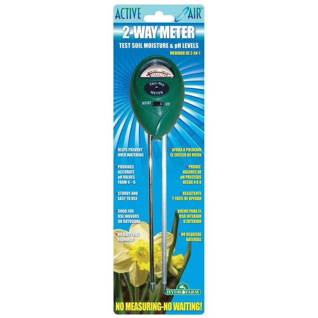 Active Air 2-Way Moisture and pH Meter for Household or Outdoor Plants(Open Box)
