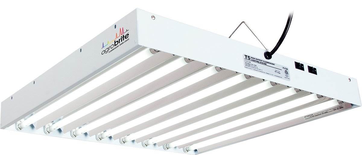 Hydrofarm Agrobrite 192W 8-Tube Fluorescent Fixture + Lamps, FLT28 (Open Box)