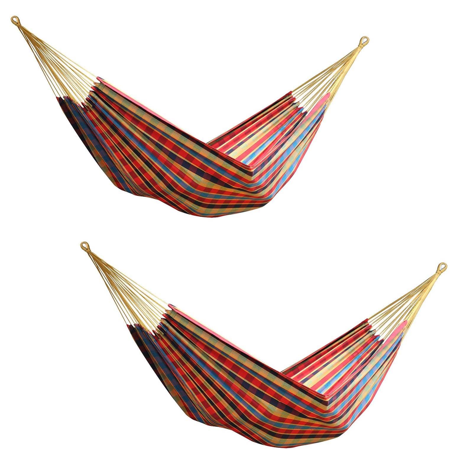 2) Vivere Brazilian Style Single Hammocks, Camping or Outdoors, Cotton | BRAZ123