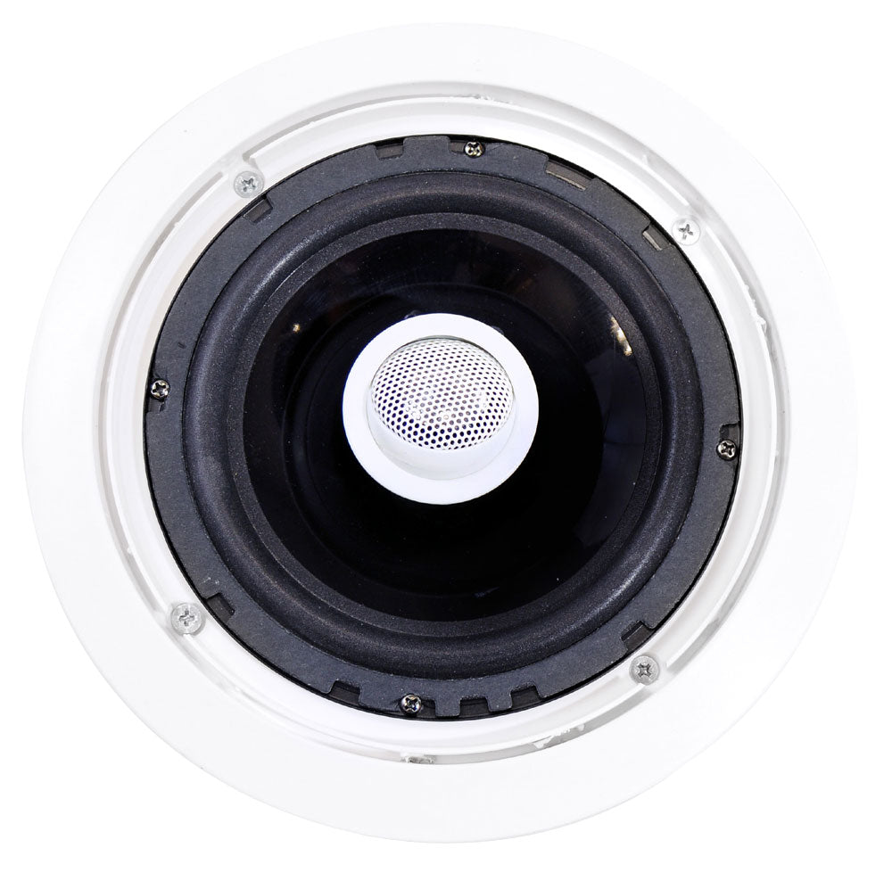 Pyle PDIC60 6.5 Inch 250 Watt 2 Way In Ceiling Round Home Speakers System, White - VMInnovations