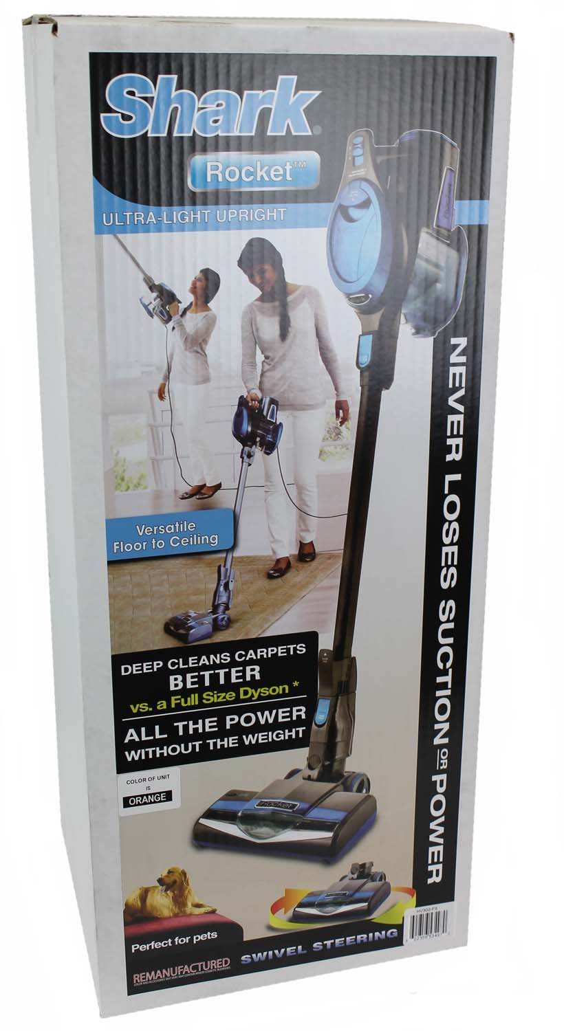 Shark Rocket Ultralight Upright Swivel Vacuum, Black Refurbished | HV300 (Used)