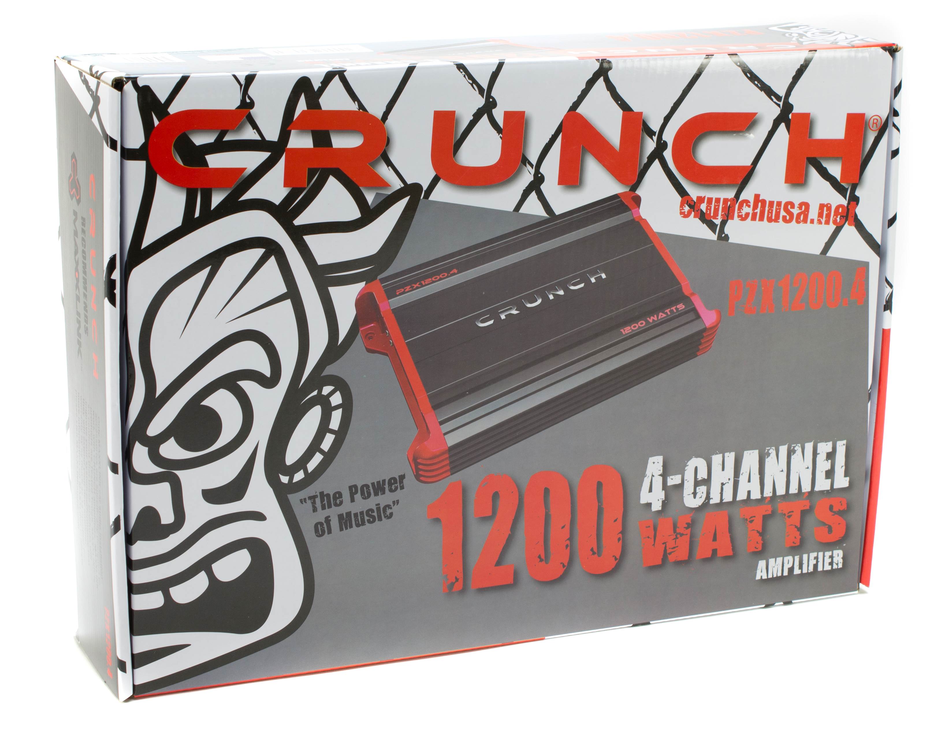Crunch PZX1200.4 1200 Watt 4 Channel Car Amplifier Power Stereo Amp + Wiring Kit