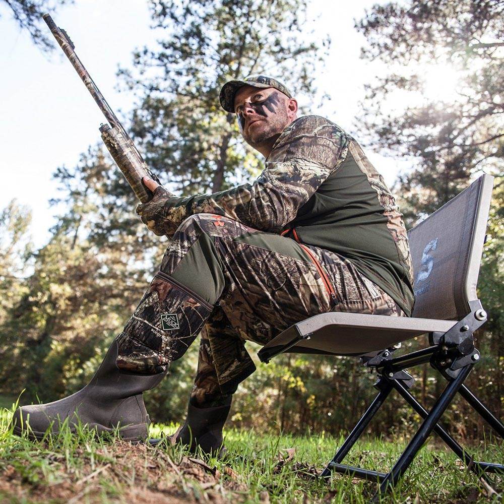 Summit Ultra-Quiet No-Shock Mesh Ground Seat For Hunting (Open Box)
