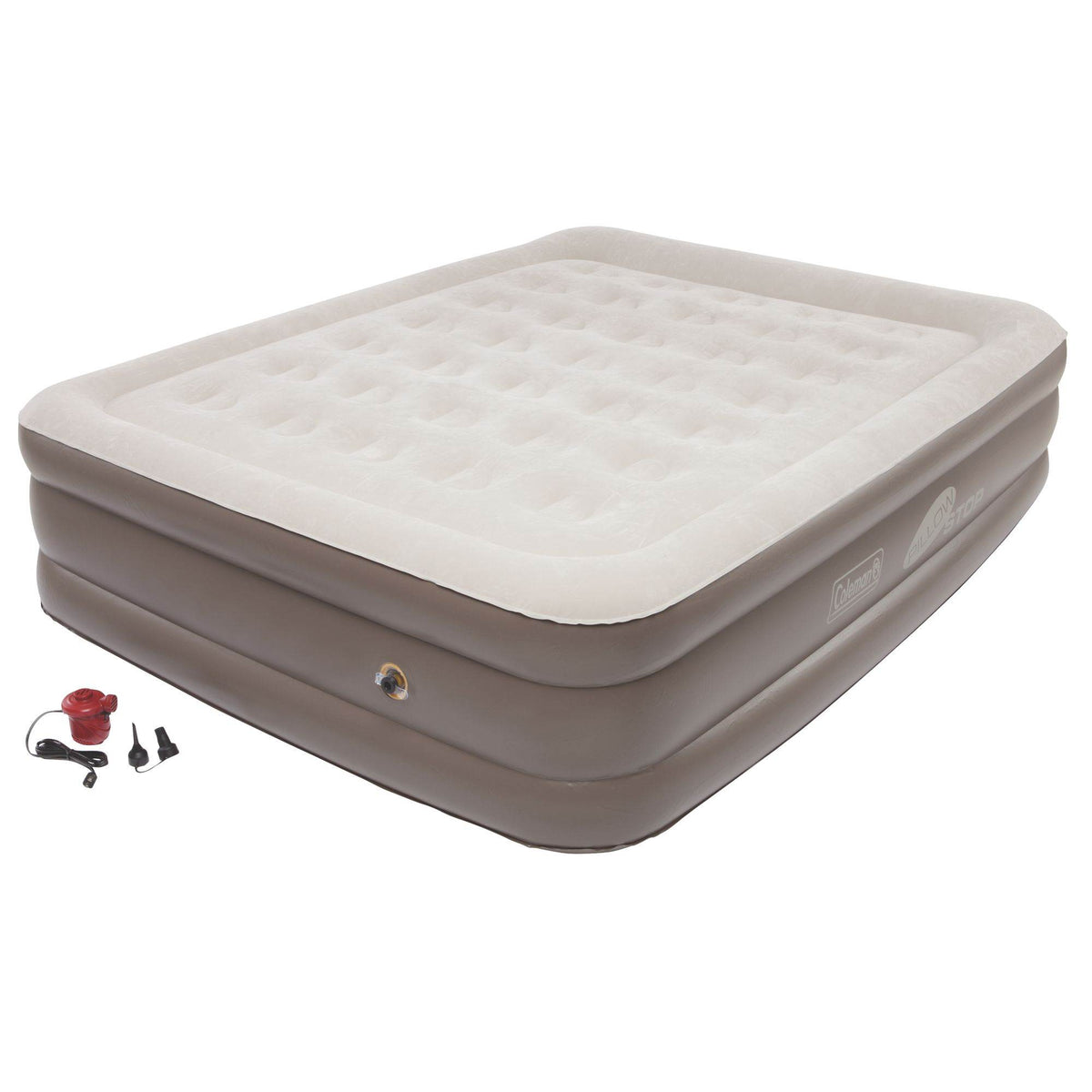 Coleman Queen Supportrest Plus PillowStop Double-High Air Bed/Pump (Open Box)