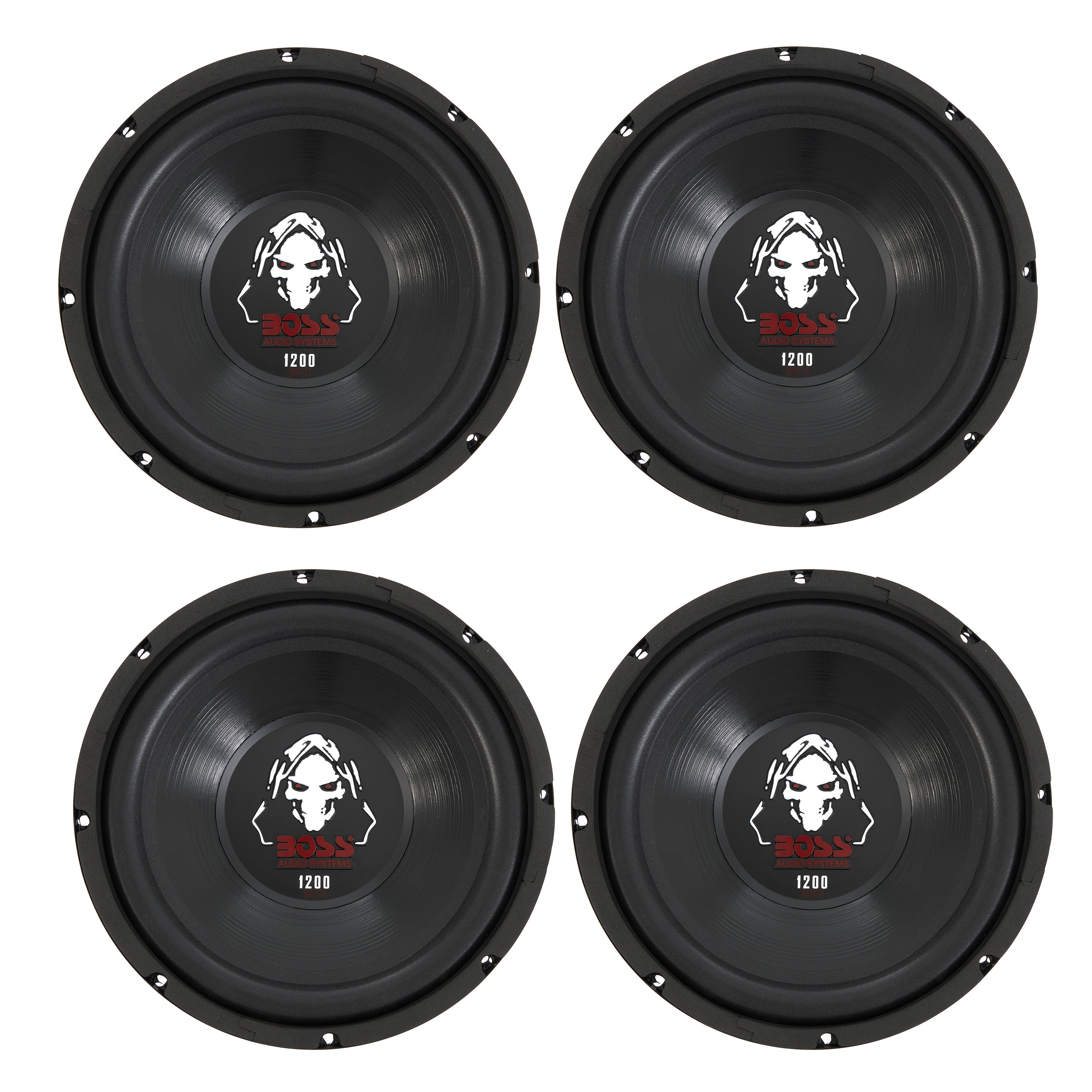 Boss Audio 10-Inch Single Voice Coil 1200 Watt Max Subwoofer (4 Pack) | P10SVS - VMInnovations