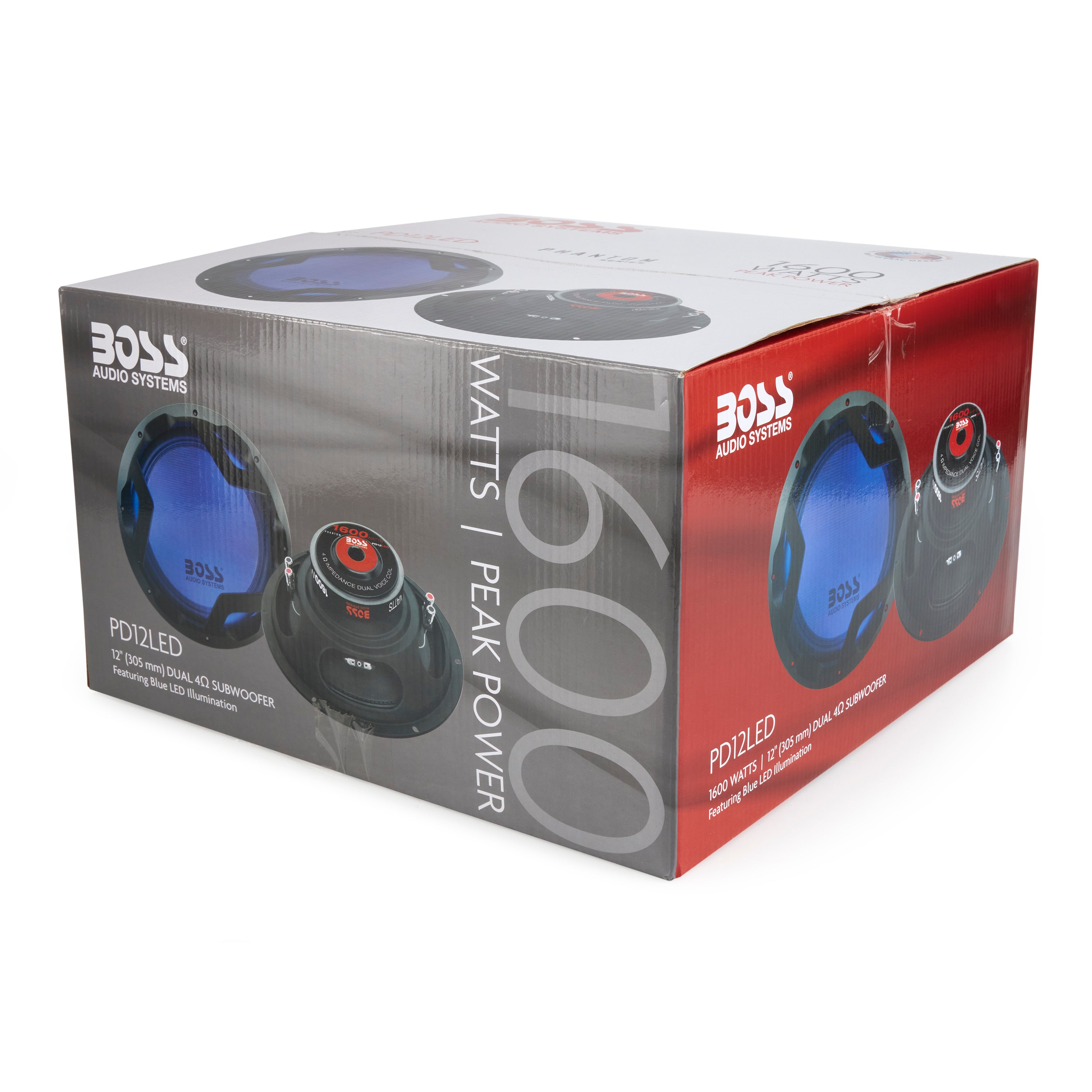Boss Audio 12 Inch DVC 1600W Subwoofer w/ LED Illumination (2 Pack) | PD12LED