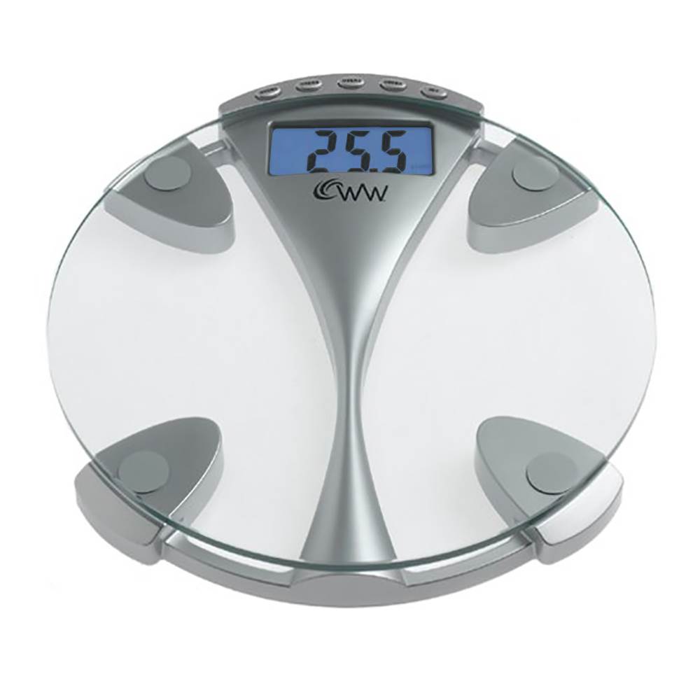 Weight Watchers 12.5-Inch Round Glass Weight Tracking Scale WW43NAM (Open Box)