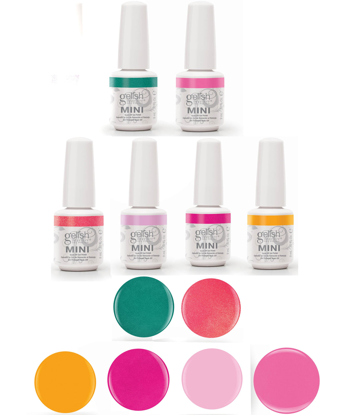 Gelish Neon Street Beat Gel Polish Collection - Includes All 6 Color Bottles