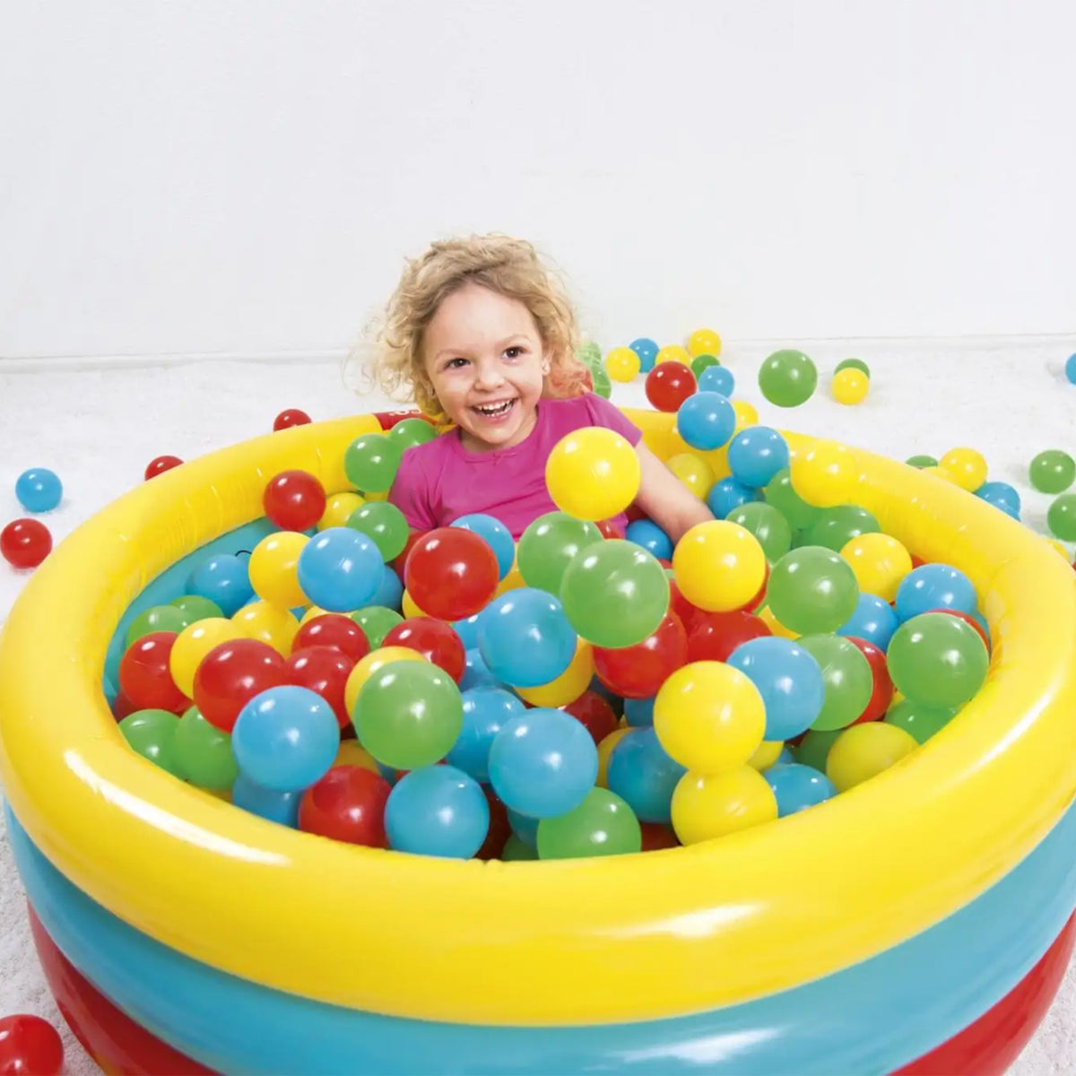 Bestway Fisher Price Small Plastic Multi-Colored Play Balls, 100 Count (Used)