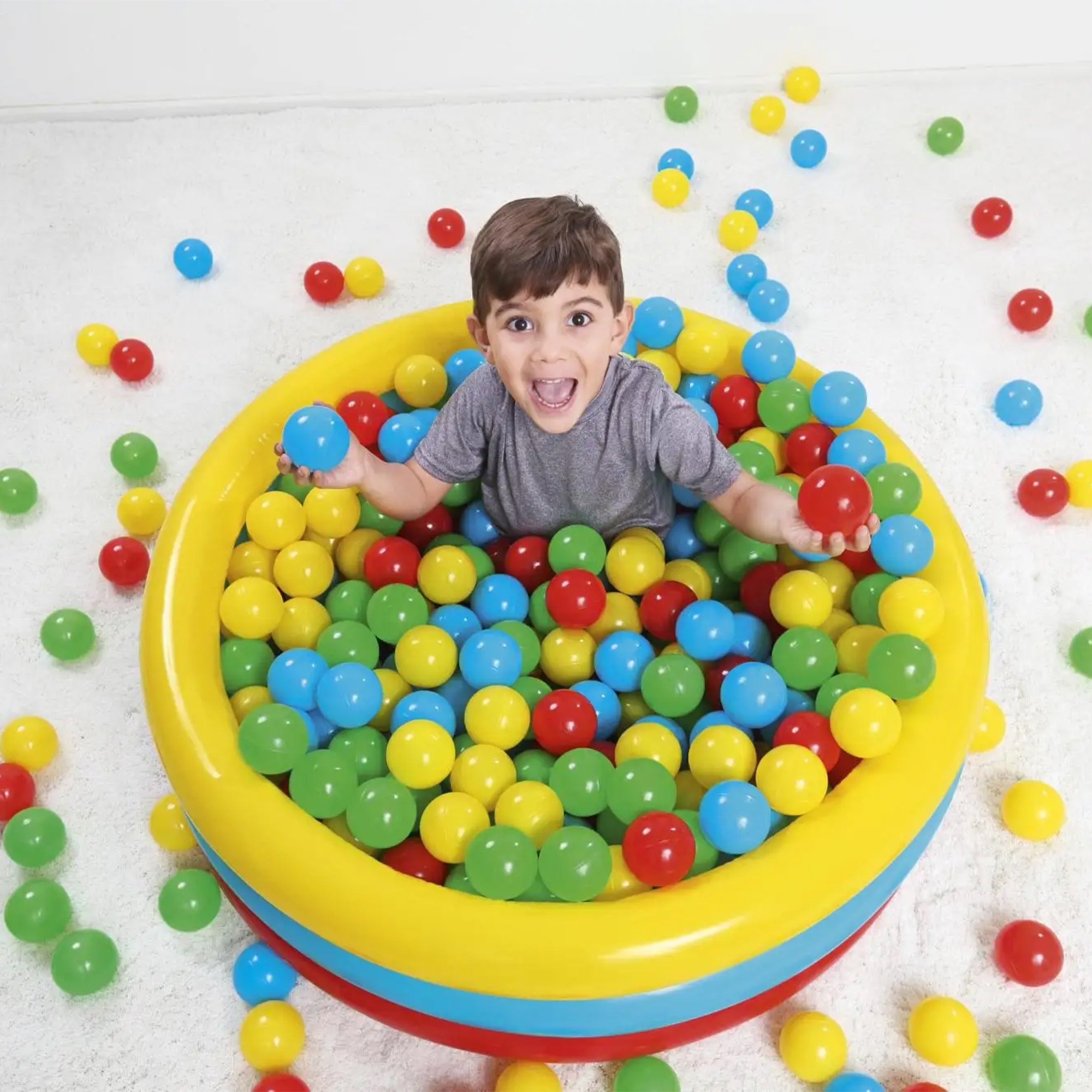 Bestway Fisher Price Small Plastic Multi-Colored Play Balls, 100 Count (Used)