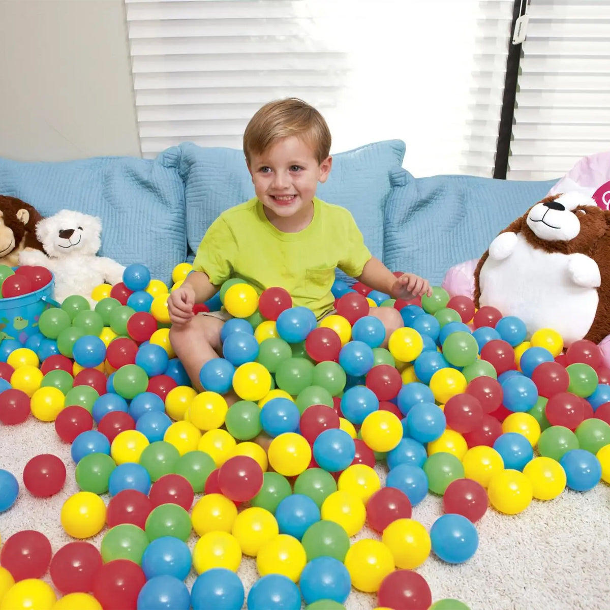 Bestway Fisher Price Small Plastic Multi-Colored Play Balls, 100 Count (Used)