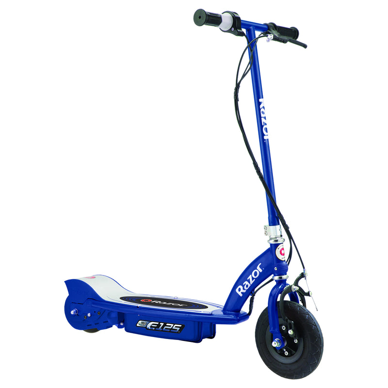 Razor E125 Kids Ride On 24V Motorized Battery Powered Electric Scooter Toy, Blue