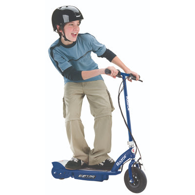 Razor E125 24V Motorized Battery Powered Electric Scooter Toy, Blue (2 Pack)