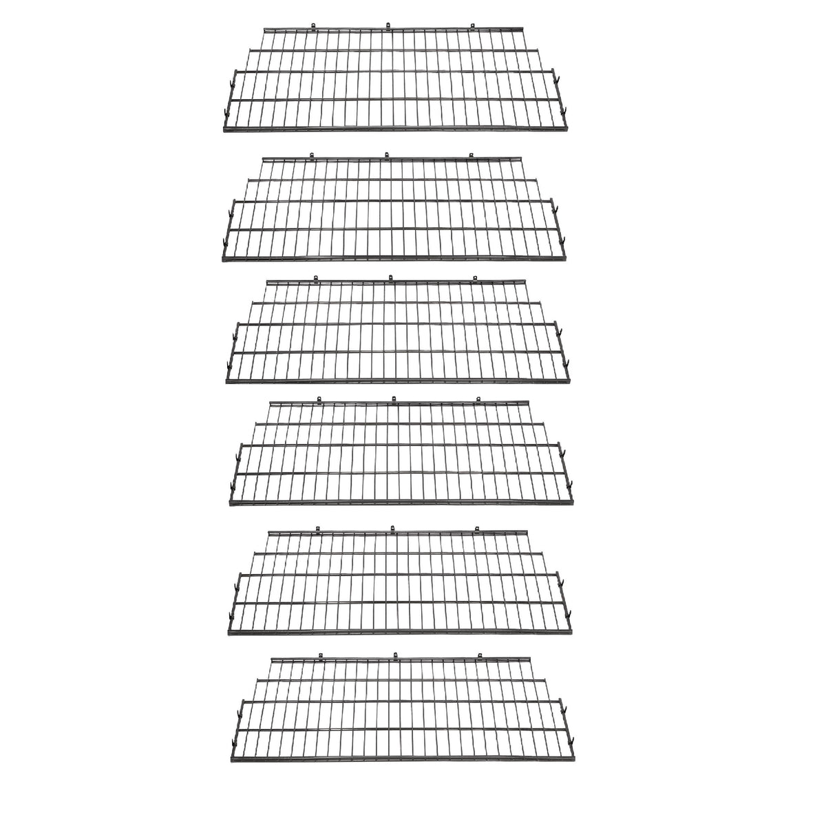 Suncast Vertical Storage Shed Organization Wire Shelf Rack Shelving (6 Pack)