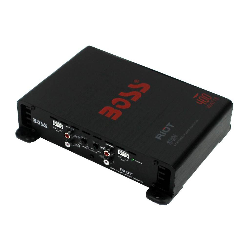 BOSS Audio Riot R1004 400W 4 Channel Car Amplifier MOSFET Amp (4 Pack) - VMInnovations