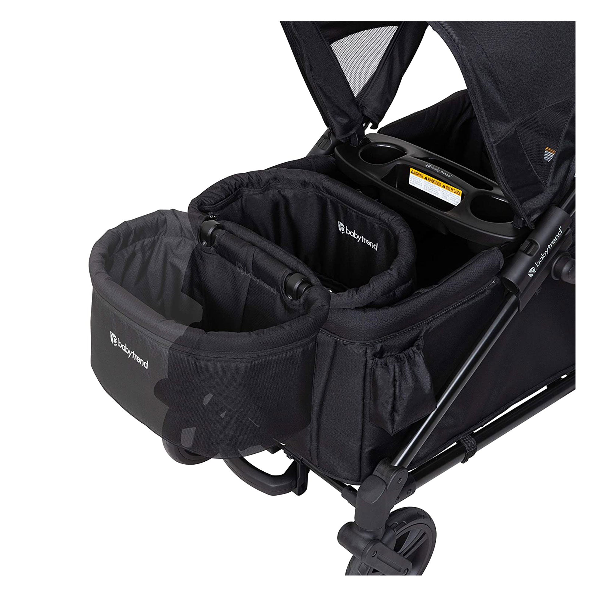 Baby Trend Expedition 2 in 1 Push or Pull Stroller Wagon Plus w/ Canopy, Black - VMInnovations