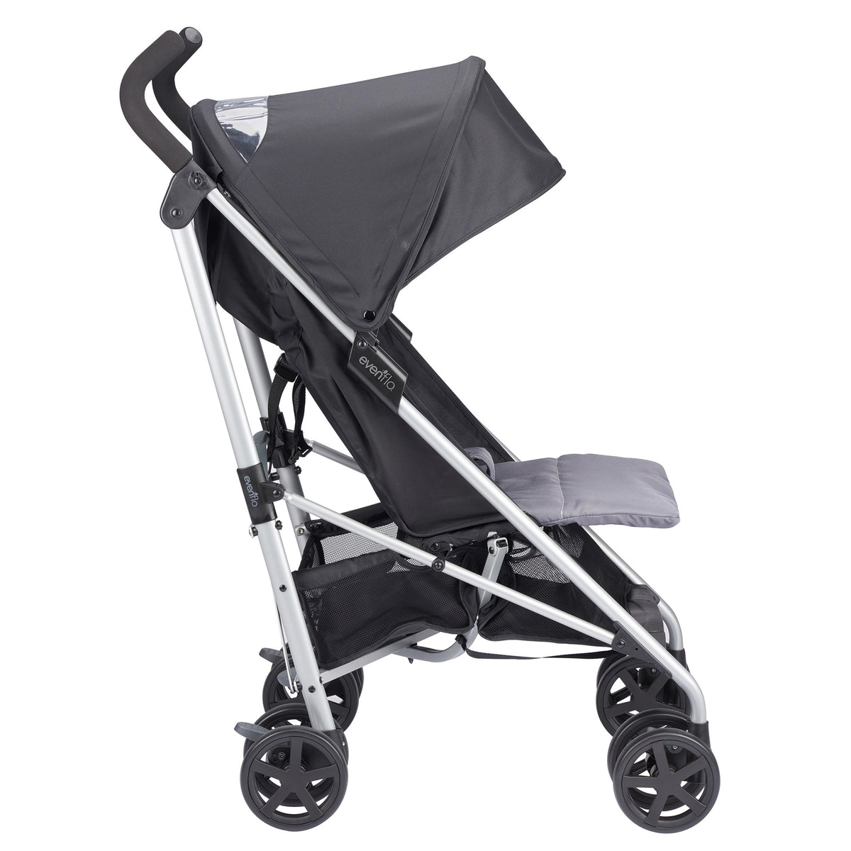 Evenflo Minno Double Seat Compact Fold Twin Baby Travel Stroller, Glenbarr Grey (Used)