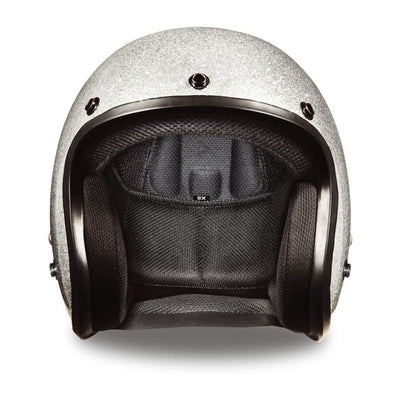 Daytona Cruiser Small Open Face 3/4 Shell DOT Approved Motorcycle Helmet, Silver