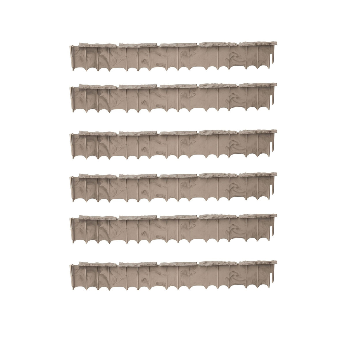 Suncast Quick Edge Resin Material 35 Inch Single Strip Lawn Edging (6 Pack)