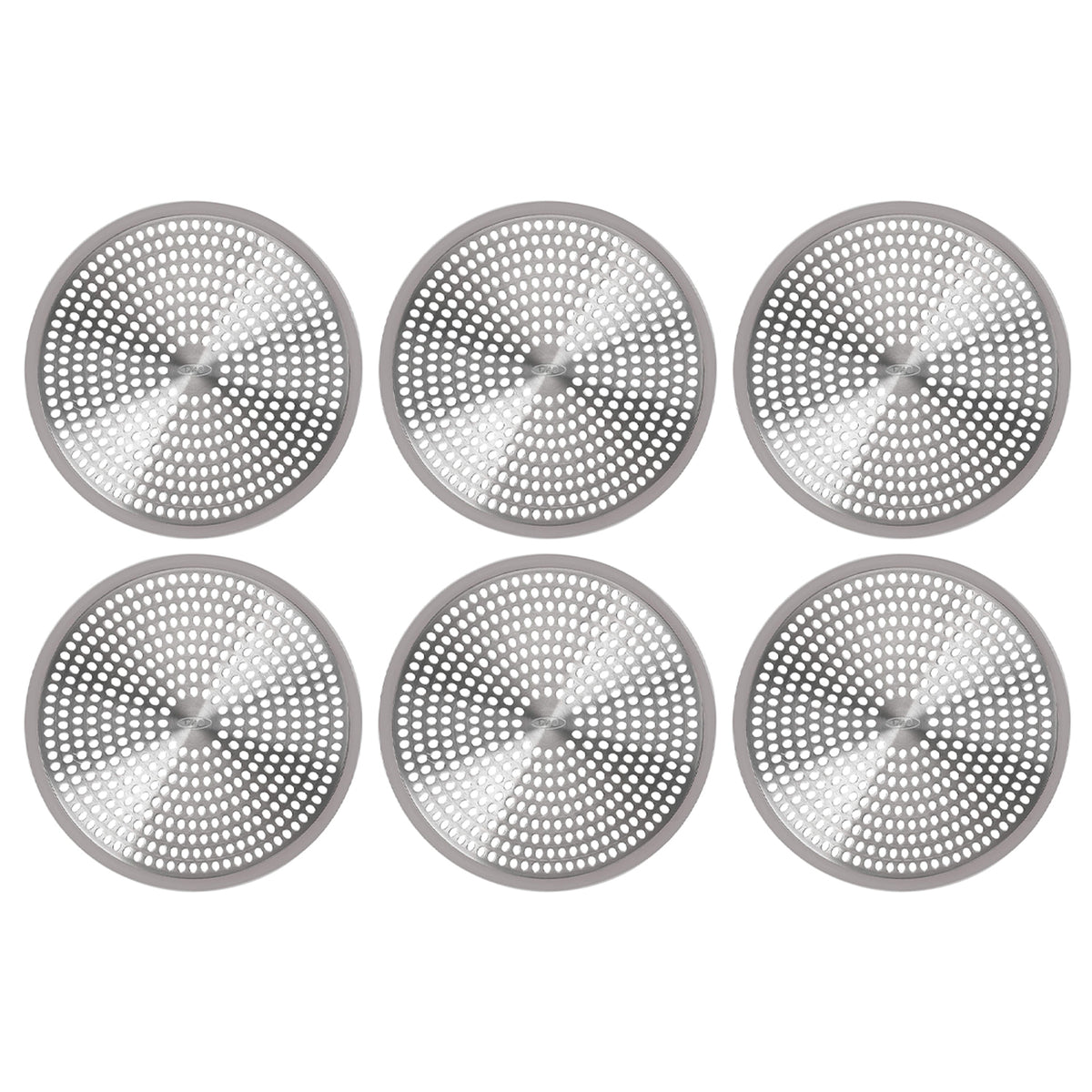 OXO Stainless Steel and Silicone Shower Stall Drain Protector, Silver (3 Pack)