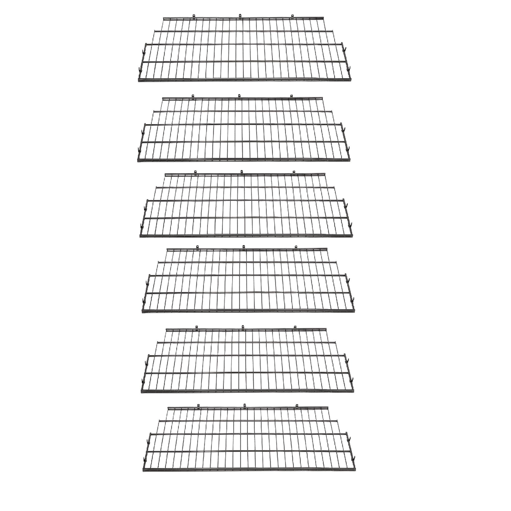 Suncast Vertical Storage Shed Organization Wire Shelf Rack Shelving (6 Pack)