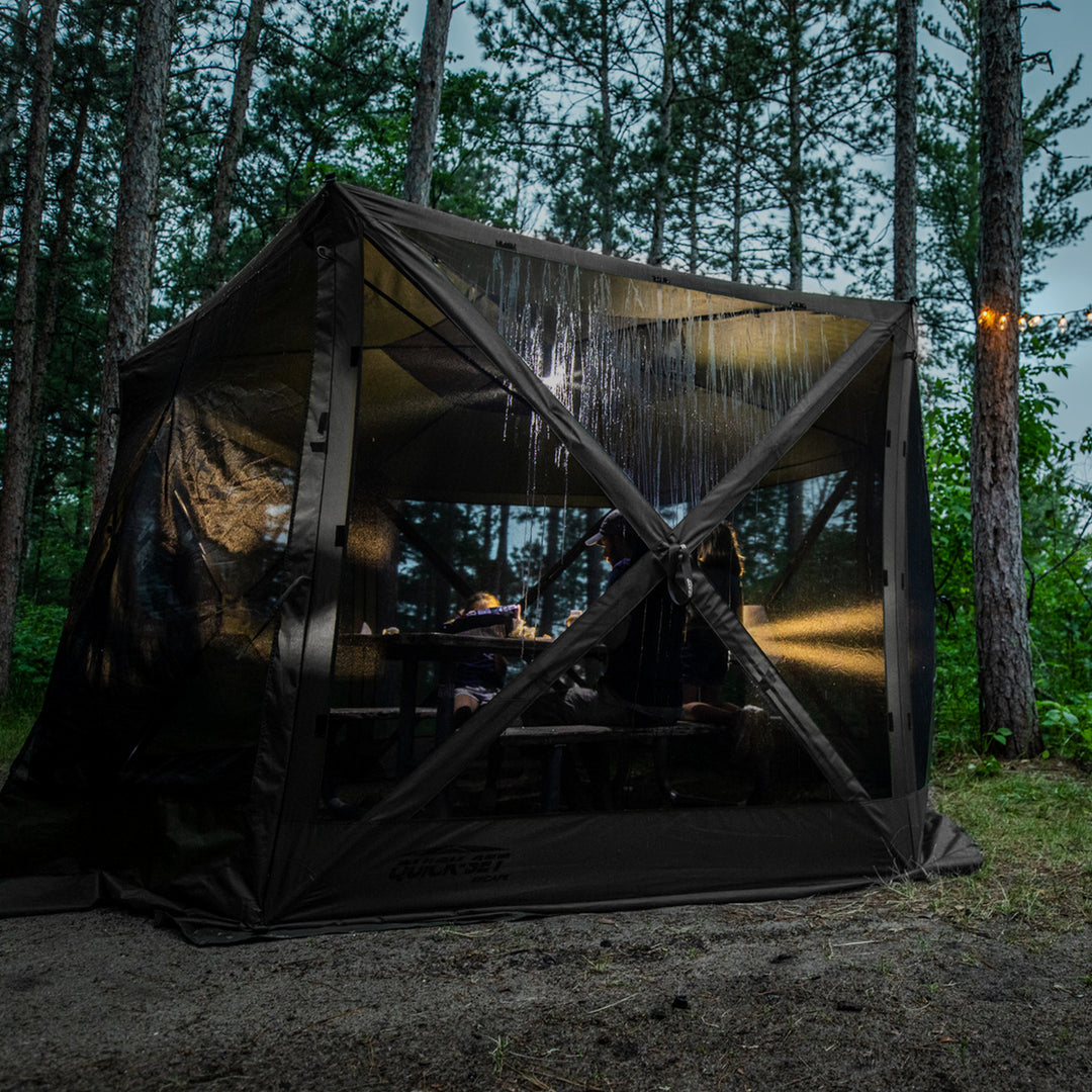 CLAM Quick-Set Pavilion Outdoor Gazebo Shelter Screen Tent, Gray (Open Box) - VMInnovations