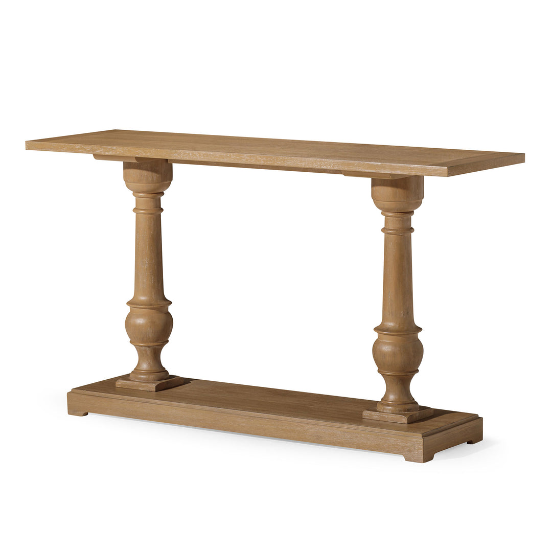 Maven Lane Arthur Traditional Wooden Console Table in Antiqued Natural Finish - VMInnovations