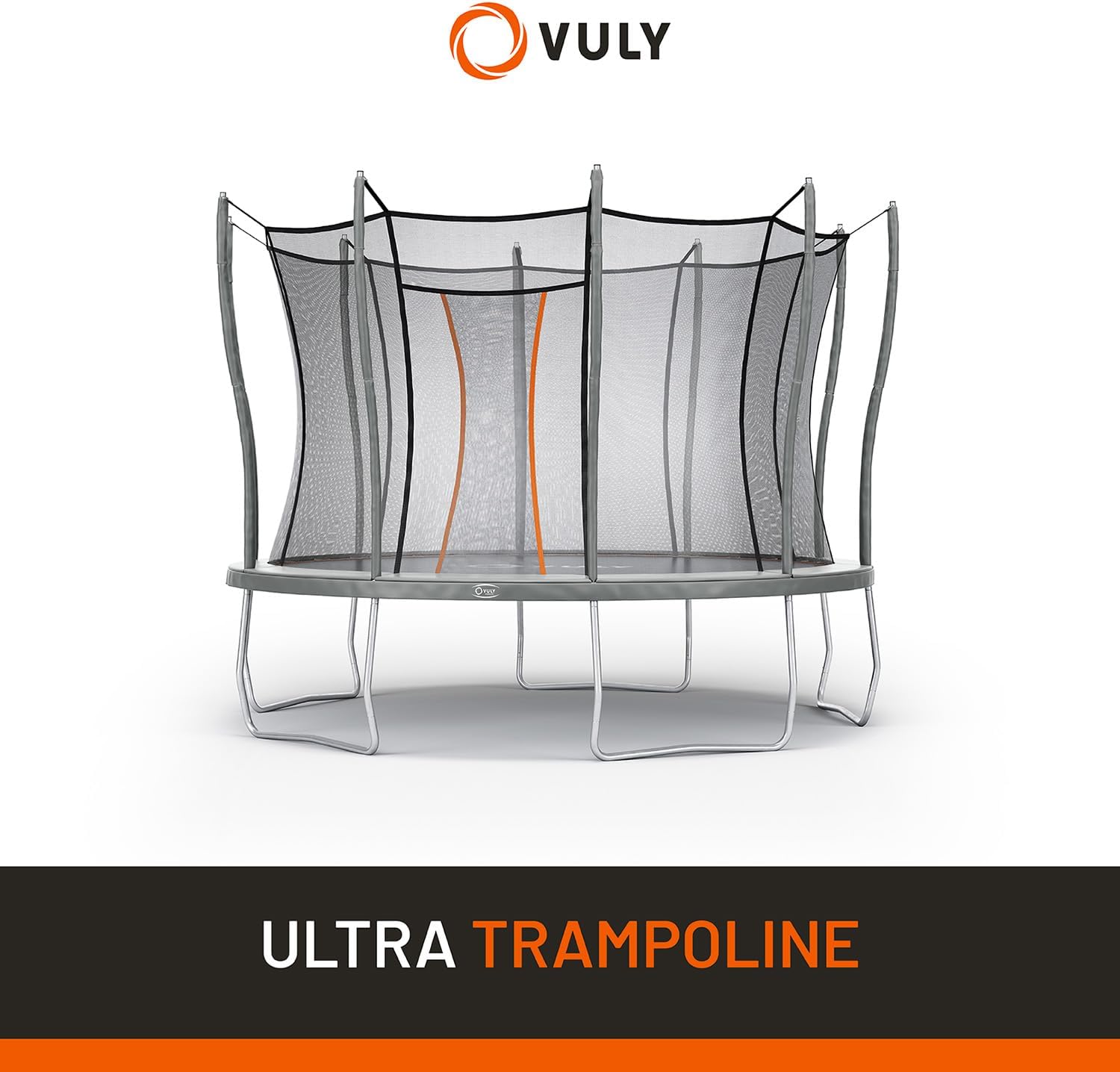 VULY 12 Ft Ultra Outdoor Trampoline with No Gap Netting, and Safety Padding - VMInnovations