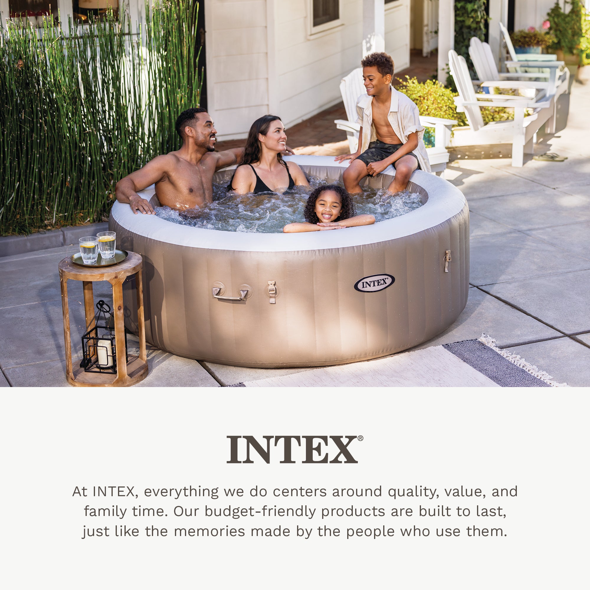 Intex PureSpa Slip Resisting Inflatable Removable Hot Tub Seat Spa Accessory