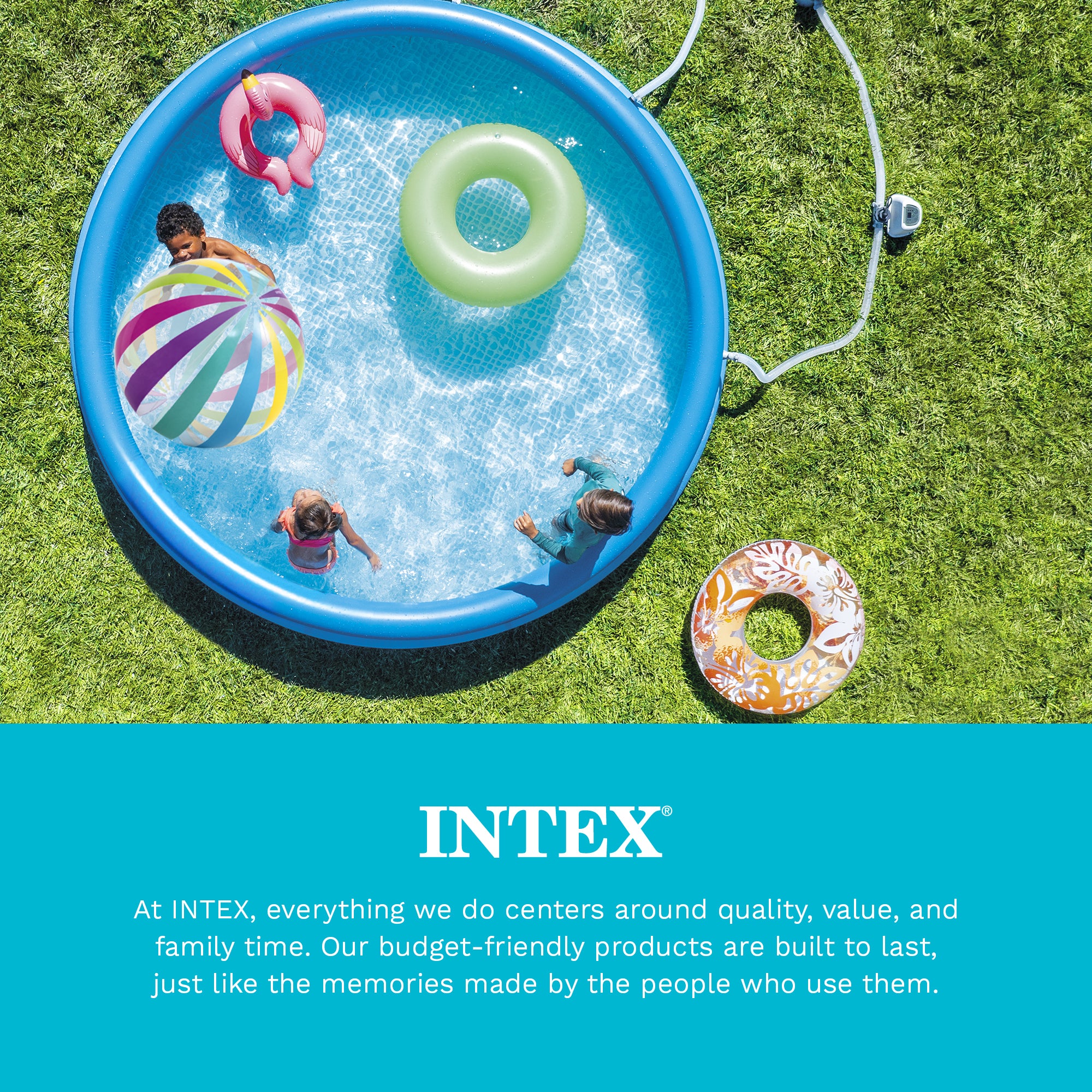 Intext 9.5 Foot Solar Cover Accessory for Above Ground Swimming Pools, Blue
