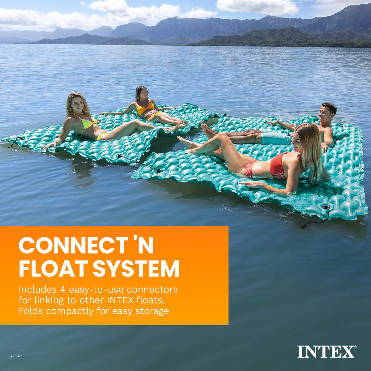Intex Giant 9.5' Inflatable Floating Water Swimming Pool Lake Mat (Open Box)
