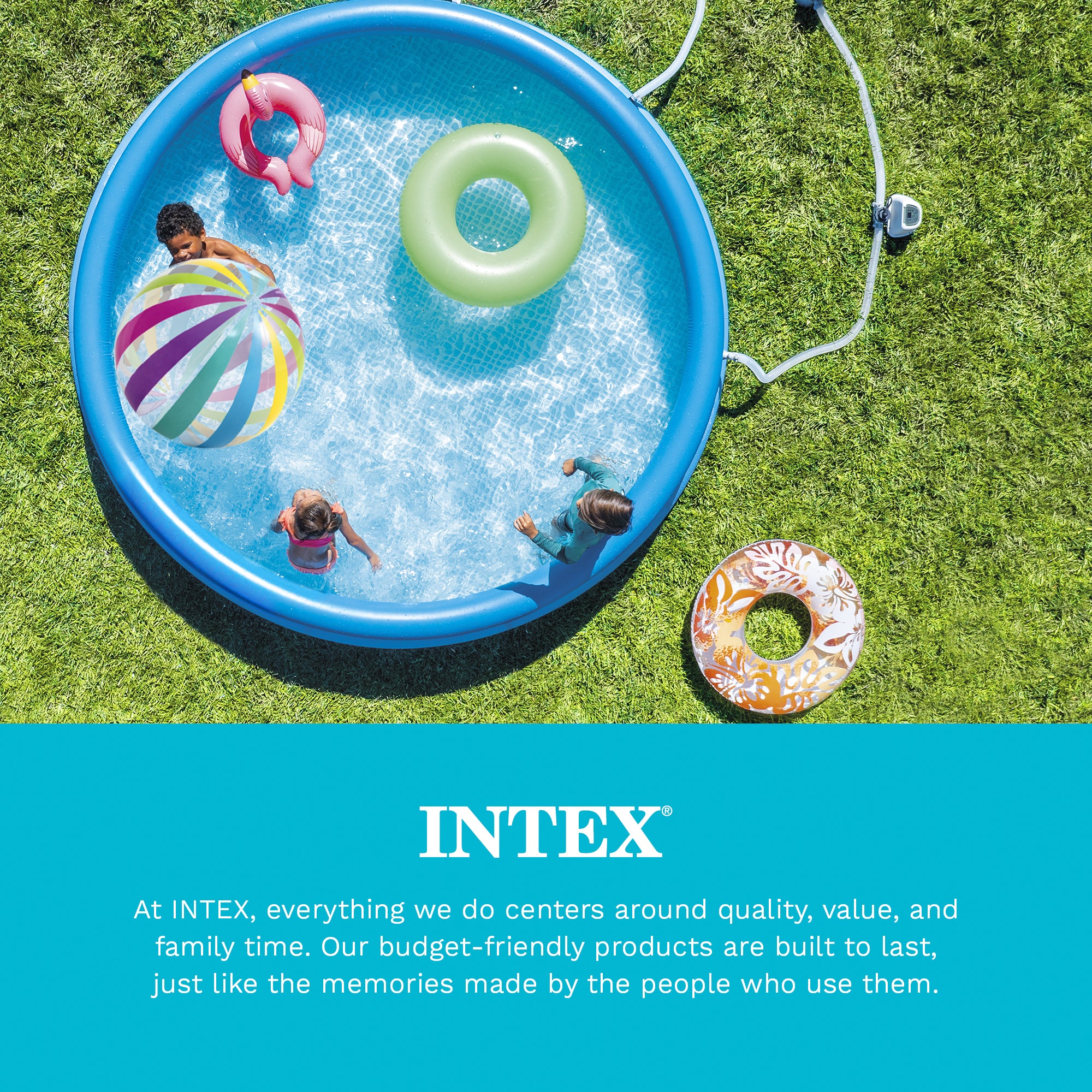 Intex 10 Foot Easy Set Round Above Ground Swimming Pool Debris Vinyl Cover, Blue
