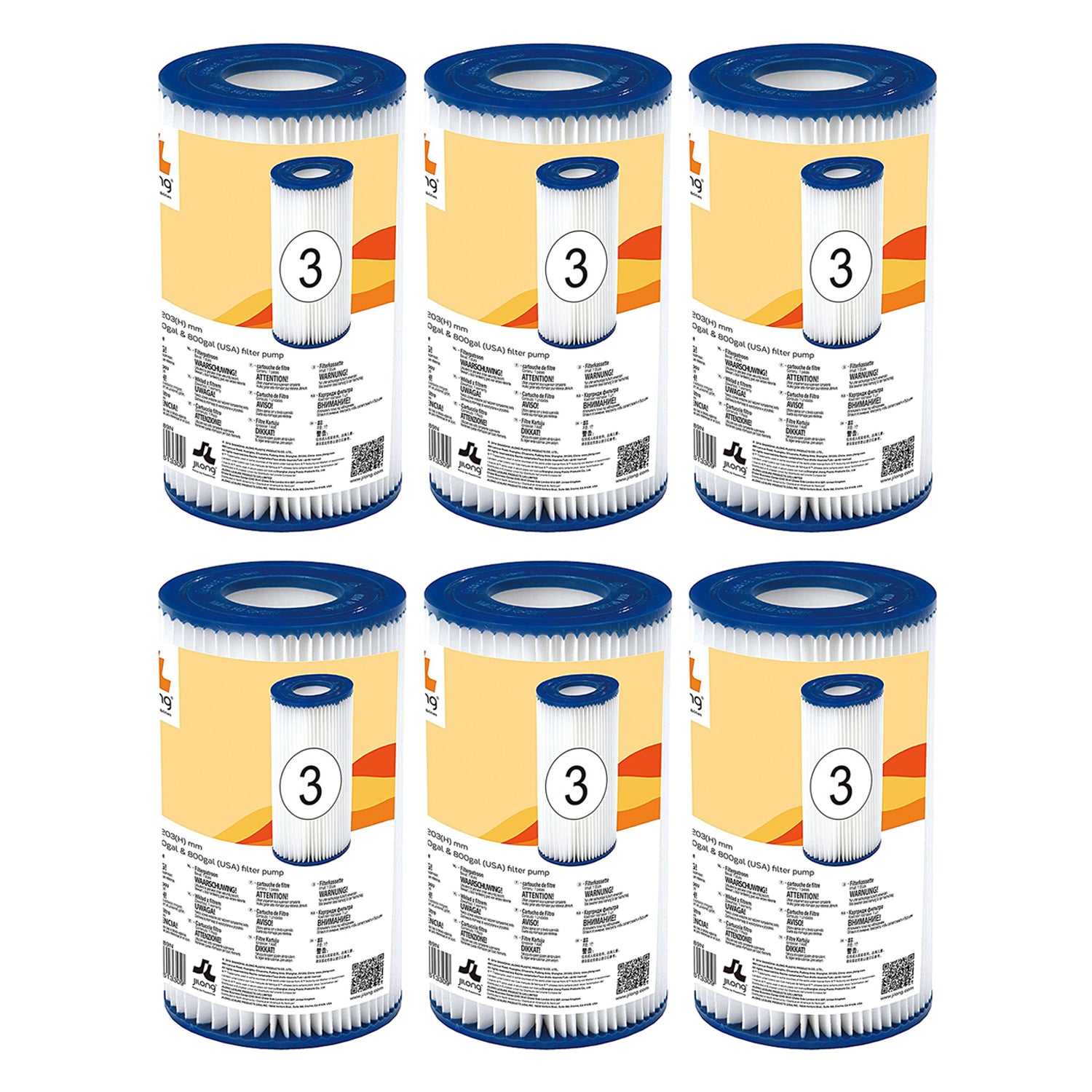 JLeisure Avenli 290589 4.17 x 8-Inch Filter Cartridge Replacement Part (6 Pack) - VMInnovations
