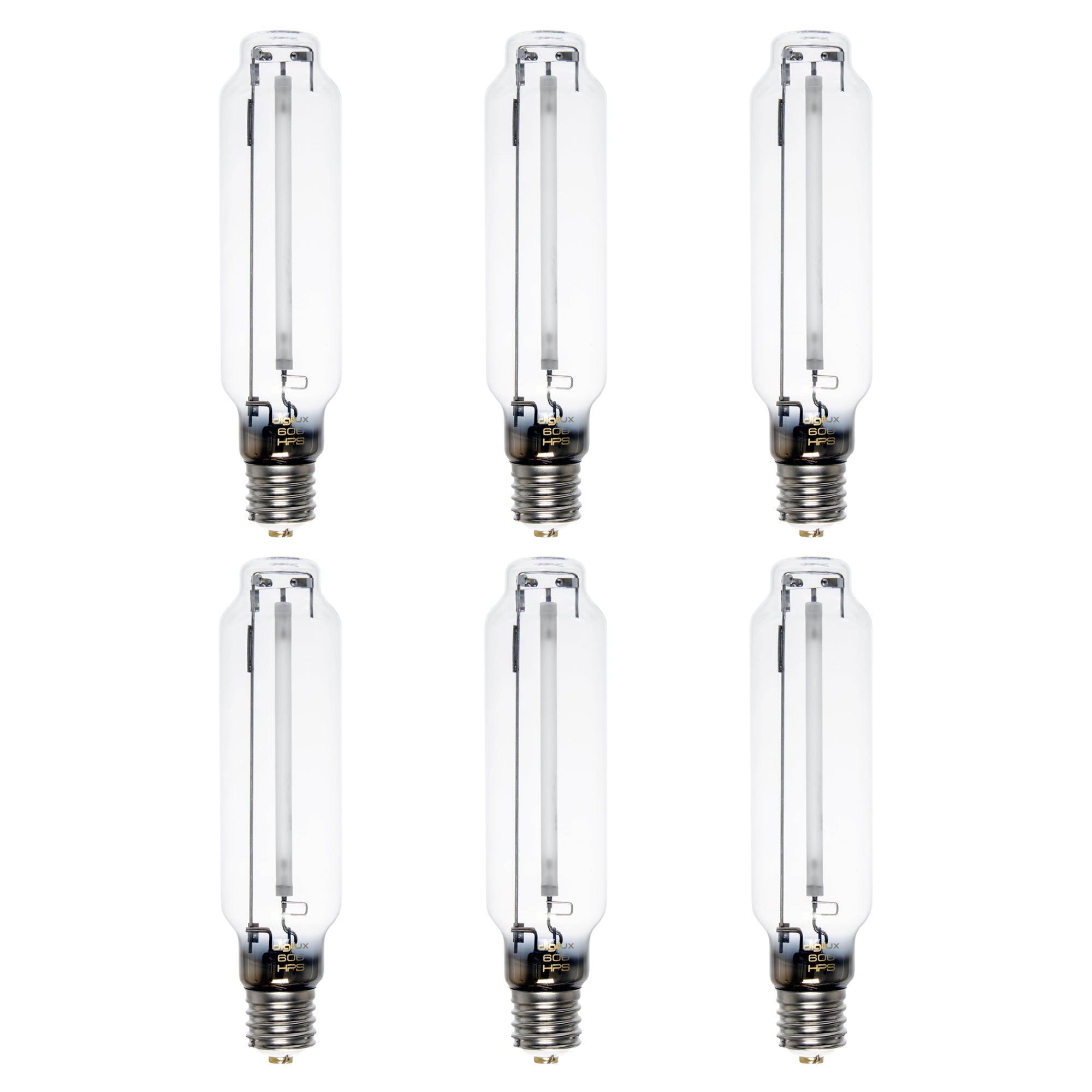 Digilux DX600HPS 600 Watt HPS HID Sodium Digital Ballast Grow Light Bulb, 6 Pack