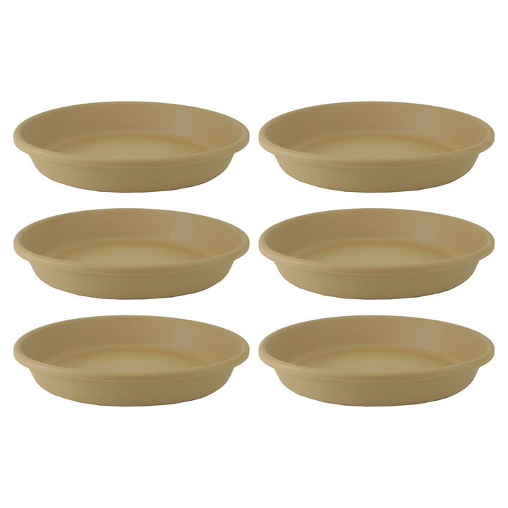 The HC Companies 21 Inch Planter Saucer for Classic Pots, Sandstone, 6 Pack