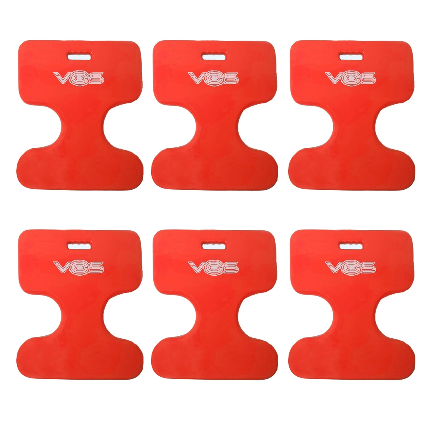 Vos Oasis Water Saddle Pool Float Seat for Adults & Kids, Coral Orange (6 Pack) - VMInnovations