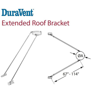 DuraVent DuraPlus Extended Roof Bracket Chimney Support, 6" Diameter (Used)
