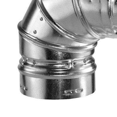 DuraVent 6GVL90 Aluminum Adjustable Type B 90 Degree Gas Vent Elbow, 6 Inch