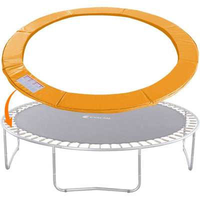 ExacMe 14 Ft Round Trampoline Replacement Frame Spring Cover Safety Pad, Orange