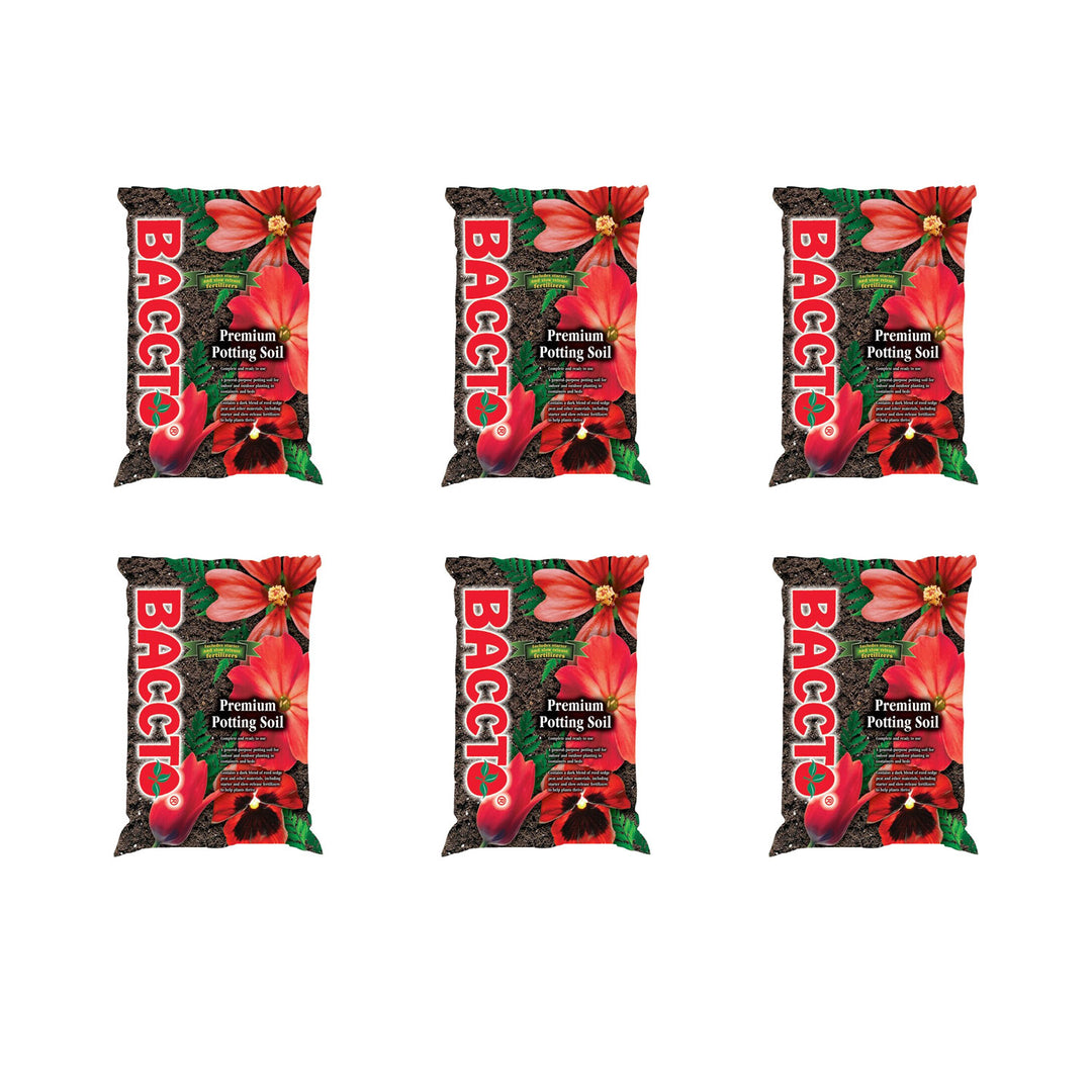 Michigan Peat Baccto All Purpose Potting Soil with Perlite, 25 lbs (6 Pack) - VMInnovations