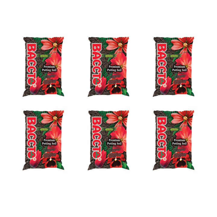 Michigan Peat Baccto All Purpose Potting Soil with Perlite, 25 lbs (6 Pack) - VMInnovations