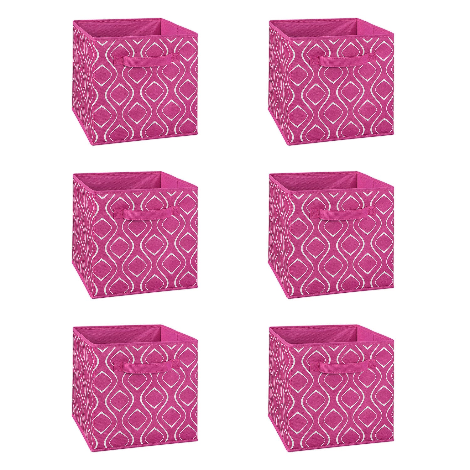 ClosetMaid 3151300 Fabric Storage Organizer Cube with Handles, Fuchsia (6 Pack)