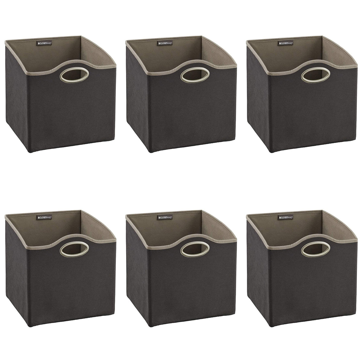 ClosetMaid Nonwoven Polypropylene Cubic Closet Storage Organizer Bin (6 Pack)