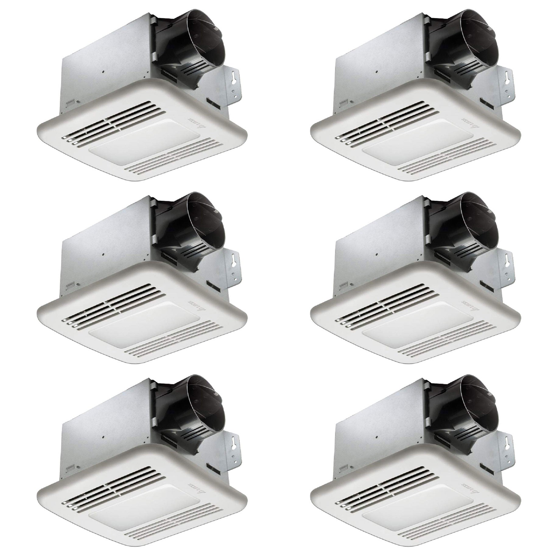 Delta Breez BreezGreenBuilder 100 CFM Bathroom Fan with LED Light (6-Pack) - VMInnovations