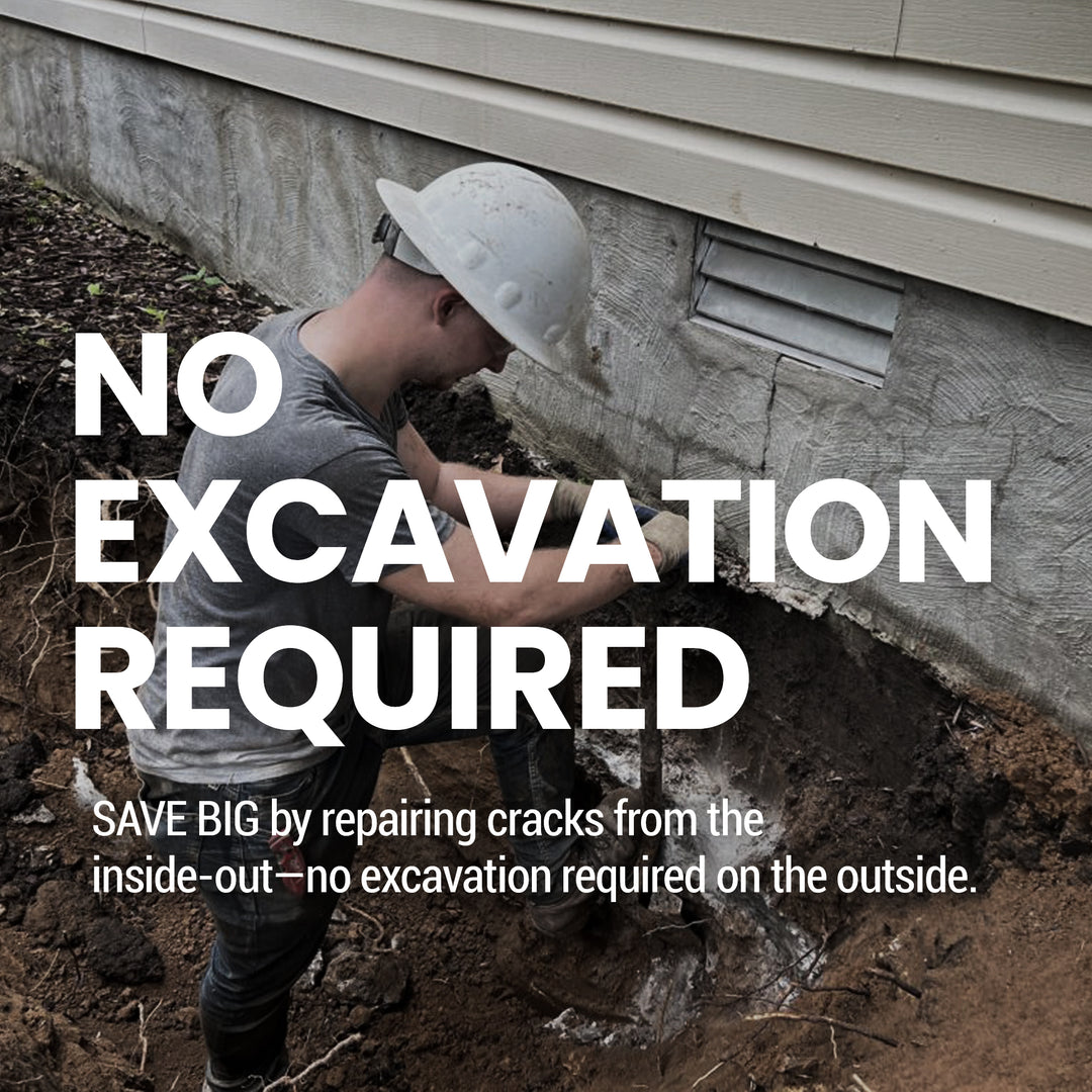 RadonSeal Concrete Foundation Crack DIY Repair Kit for Basement Wall Cracks - VMInnovations