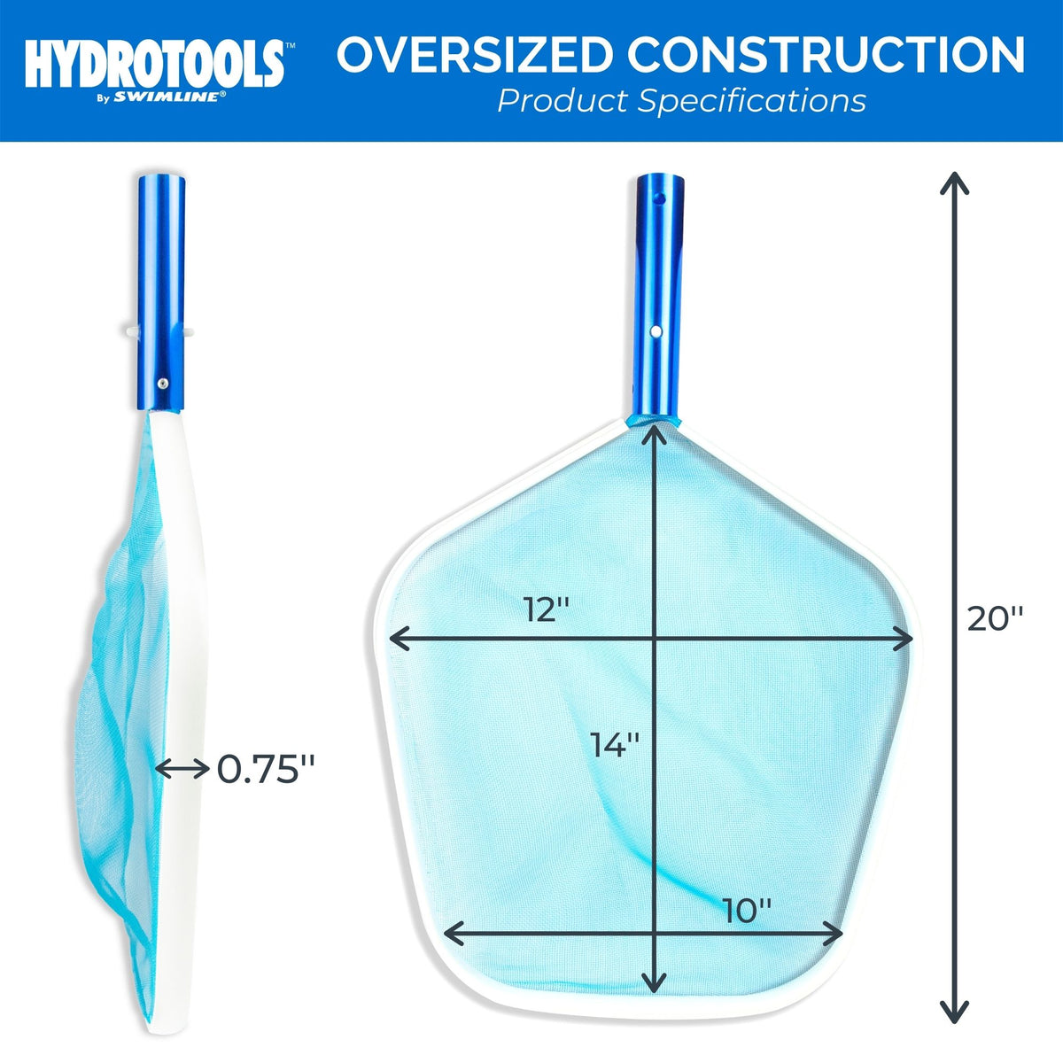 Swimline Hydrotools 8028 Premium Aluminum Standard Pool Leaf Skimmer (Open Box)