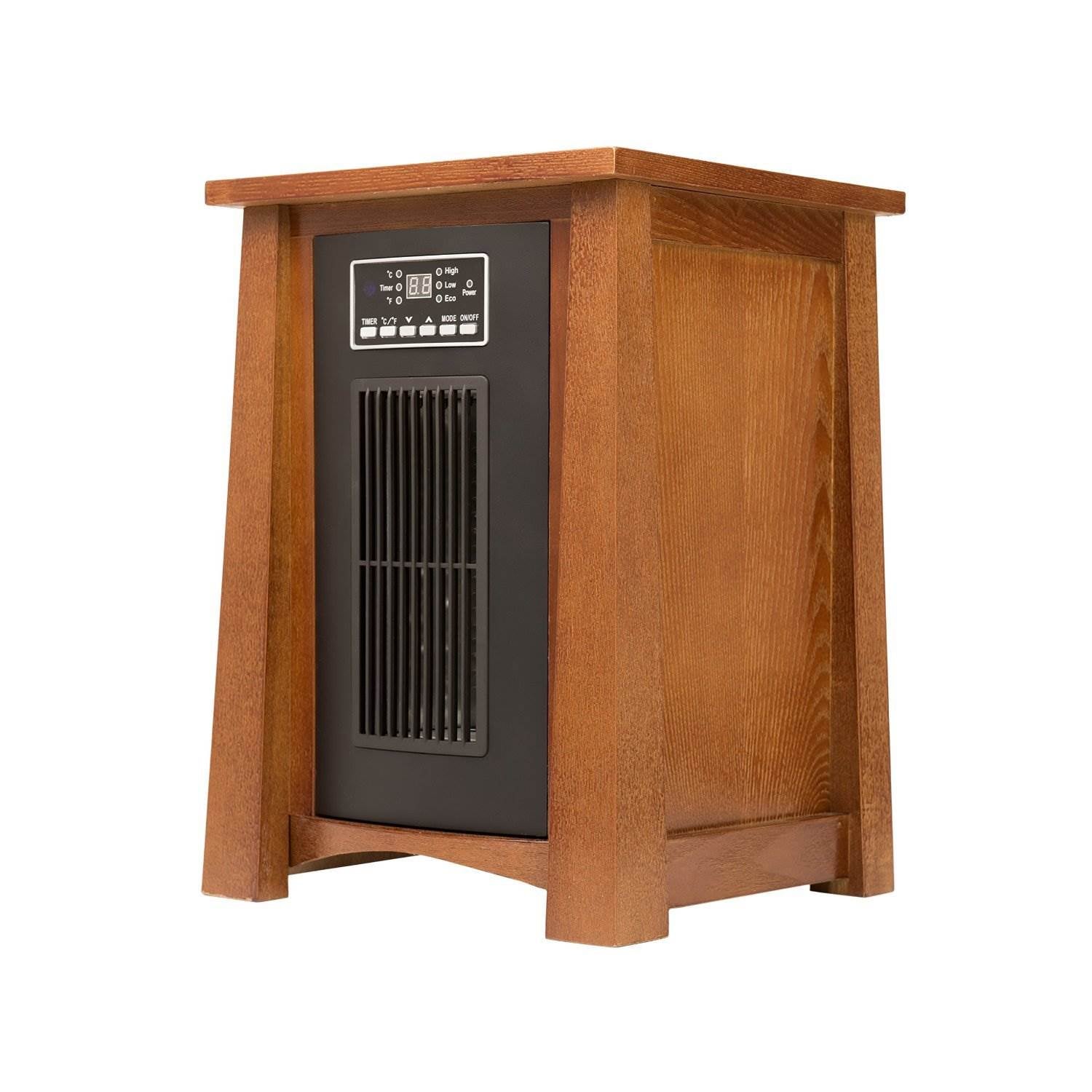 Haier 3 Setting 1500W 5100BTU Infrared Heater w/Oak Finish & Remote (Open Box)