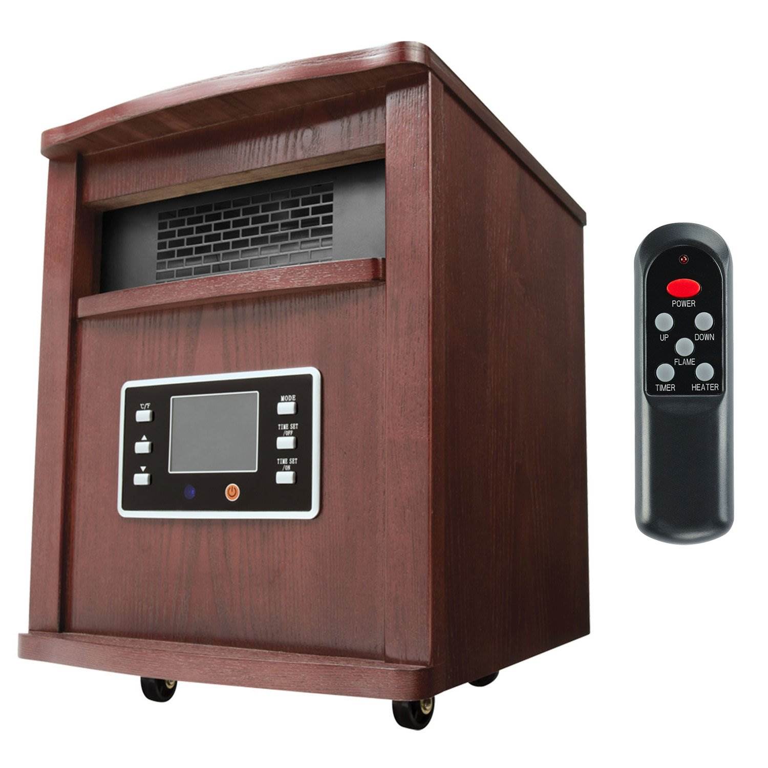Haier 5200BTU 6-Element Infrared Space Heater Cherry Finish & Remote (Open Box)